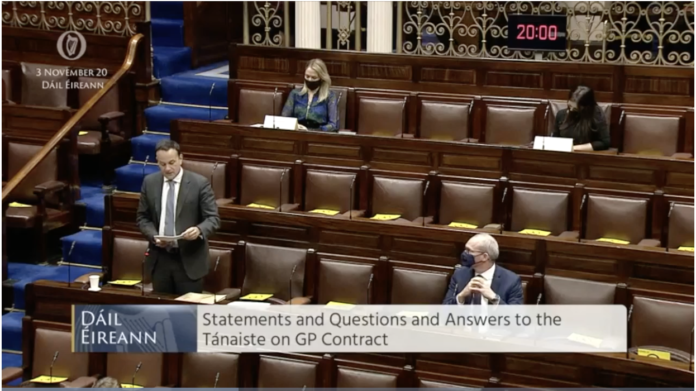 Leo Varadkar addresses the Dáil